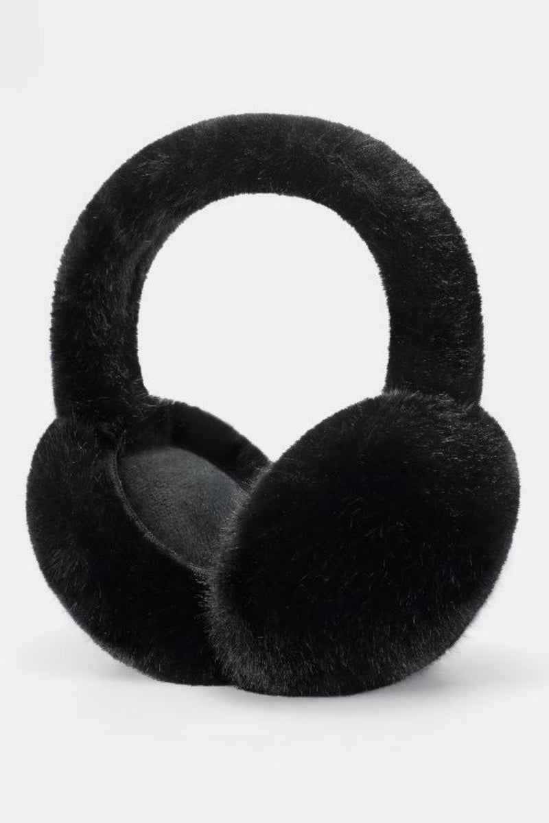 KatchMe Women's Versatile Solid Color Fluffy Foldable Thermal Earmuffs, Thick Plush Warm Ear Protection for Winter, Minimalist Portable Earmuffs - Katch Me