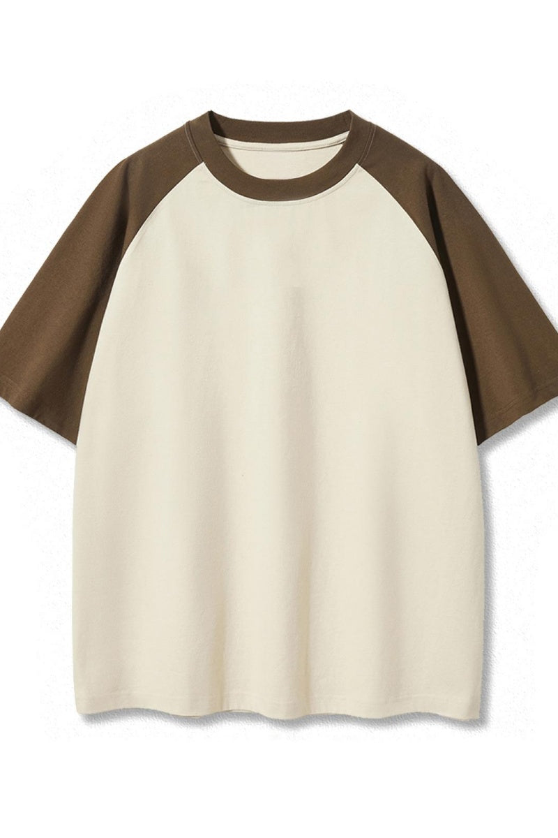 Katchme Color-Matching Short Sleeve Loose Cotton Top - Katch Me