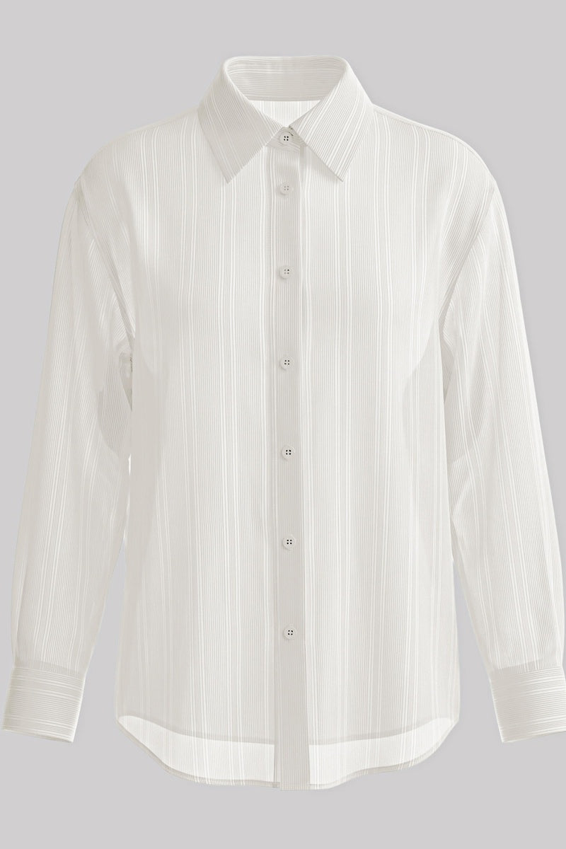 Katch Me Women's Loose Sheer Cotton Button-Up Shirt