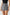 KATCH ME Womens Asymmetric Button Denim Skorts with Pockets