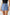 KATCH ME Womens Asymmetric Button Denim Skorts with Pockets