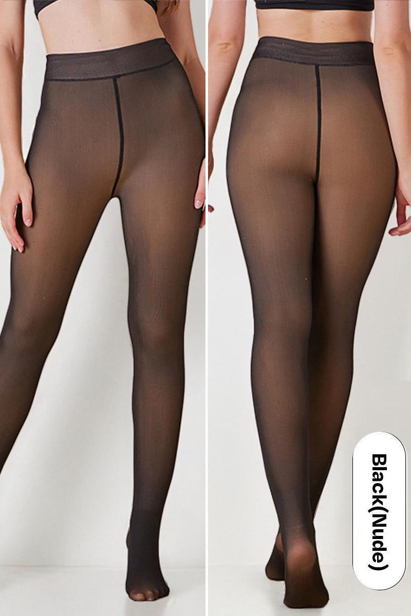 KatchMe Women's Winter Pantyhose Trendy Stretchy Fleece Lined Thermal Tights Stockings, Basic Versatile High Waist Tighten Pantyhose, Street Womenswear - Katch Me